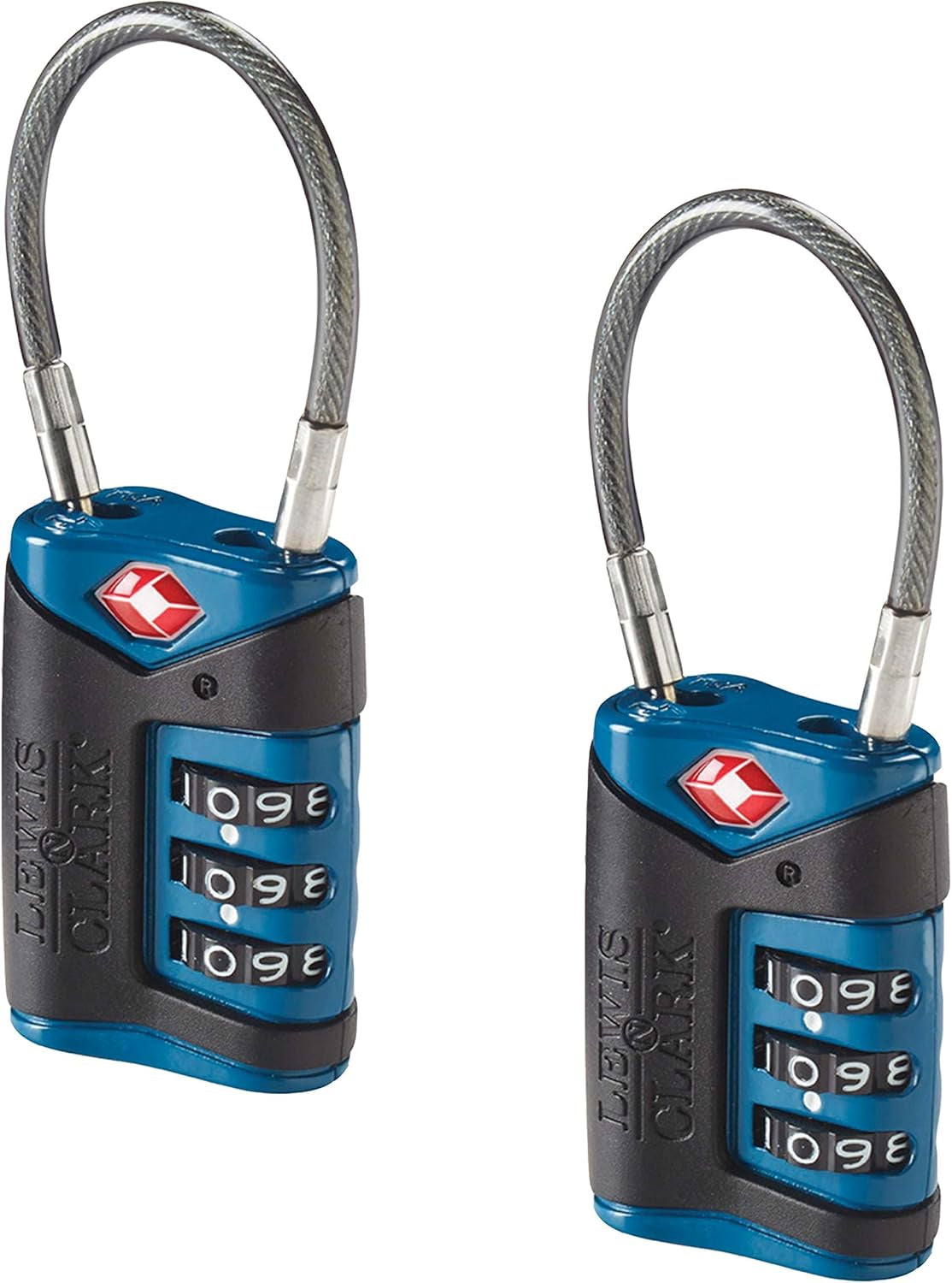 best computer backpack cable lock for traveling TSA Cable Lock 2 Pack, Blue – Travelers Checklist