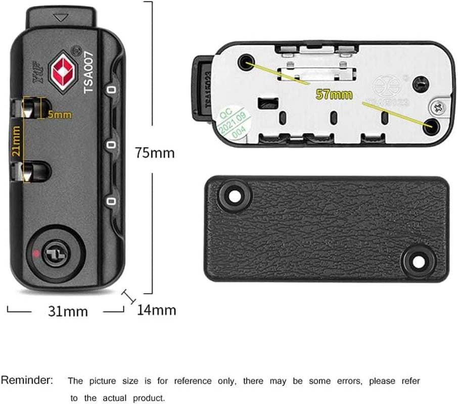 5Pcs Original American TSA007 Password Lock Zipper Suitcase Bag Fixed Customs Lock Luggage Cases Trunk