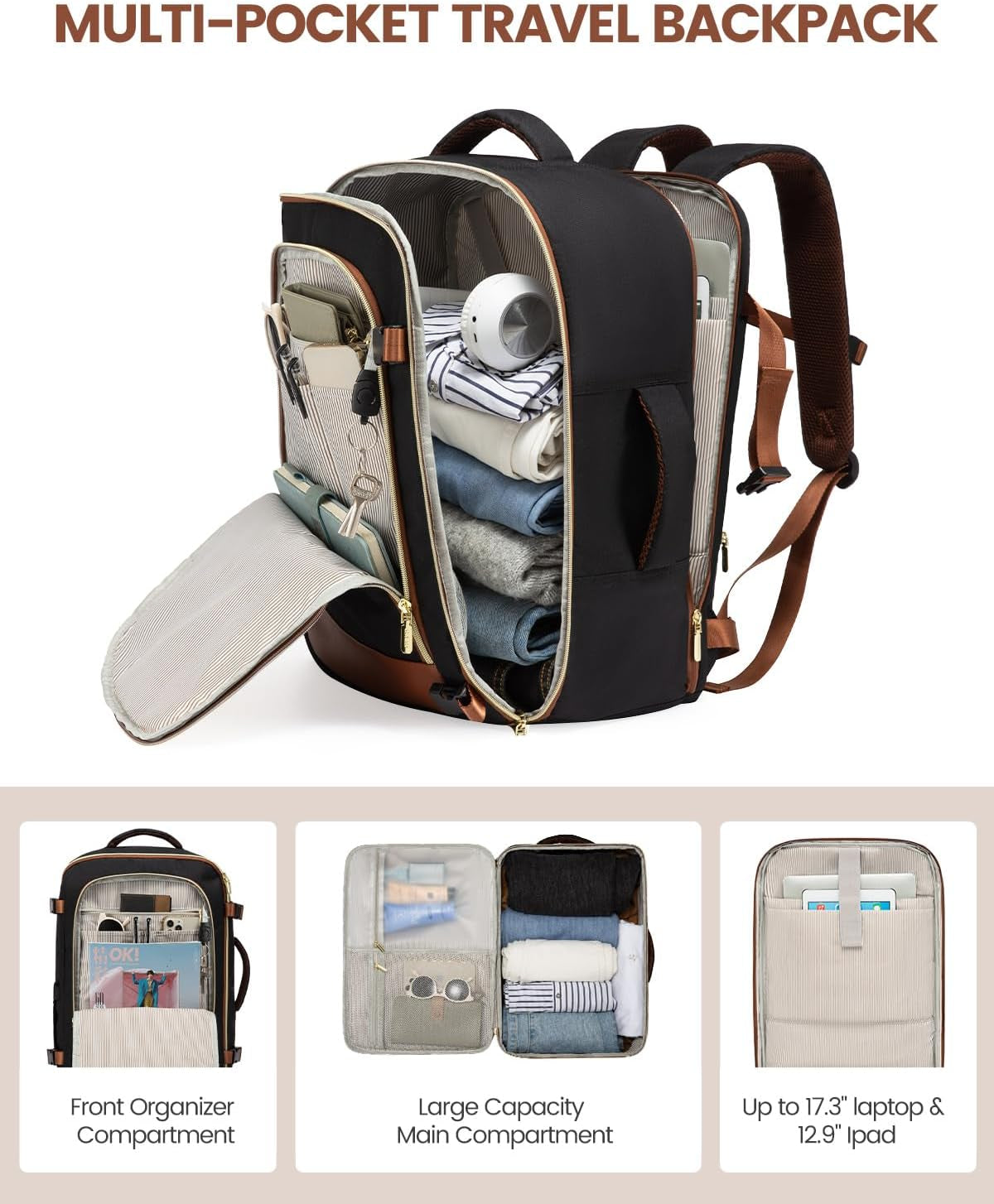 40L Travel Backpack – Stylish, Spacious & Flight-Ready – Travelers Checklist 40L Travel Backpack – Stylish, Spacious & Flight-Ready – Travelers Checklist