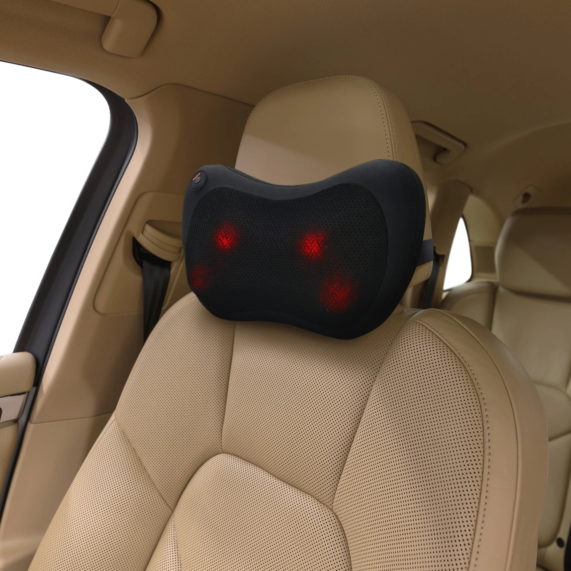 Pillow Massager w/Infrared Heating & Deep-Kneading Nodes for Back, Neck & Shoulders