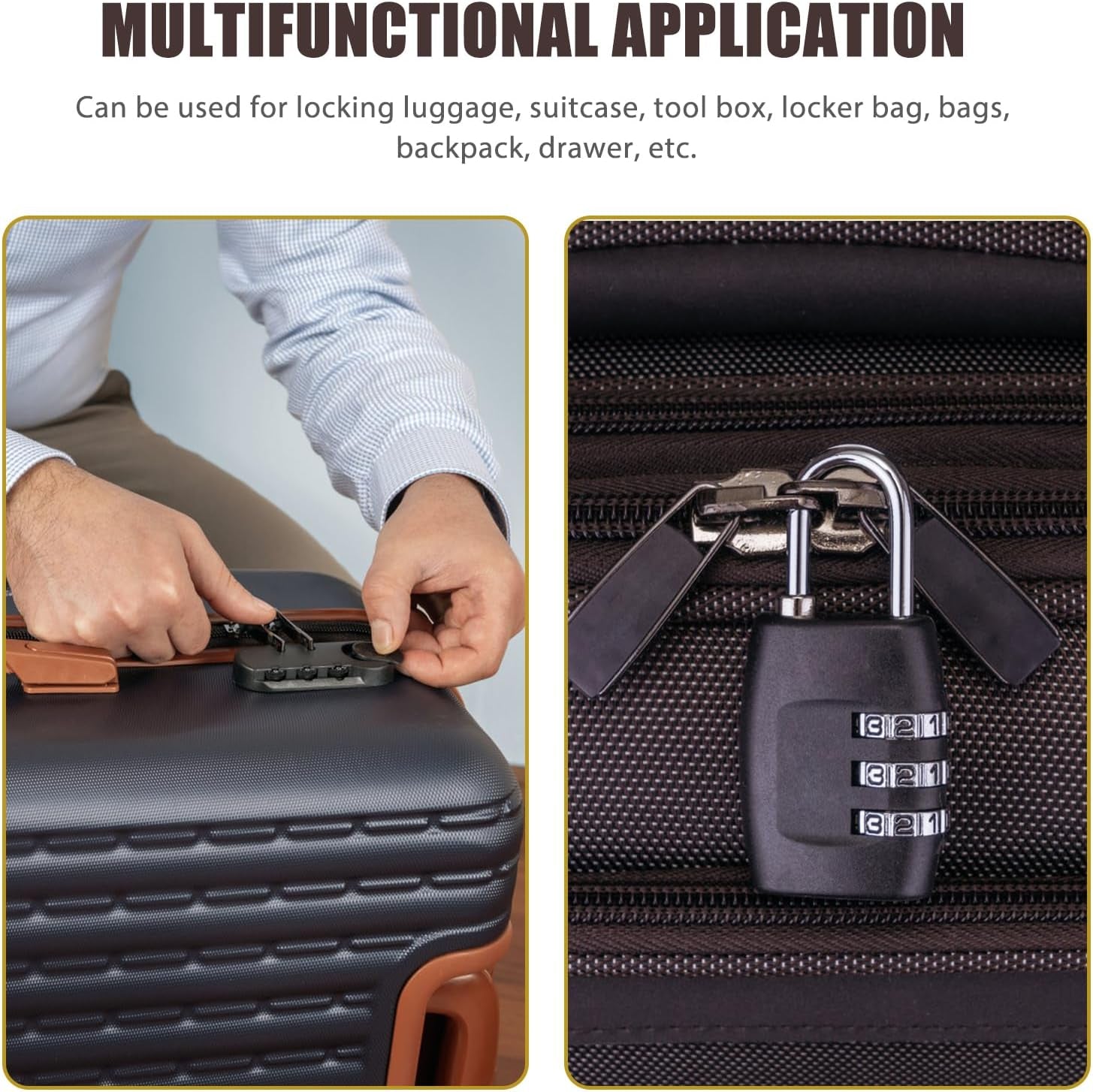 backpack lock for travel TSA Approved Luggage Lock with 3 Digit Password Code – Travelers Checklist