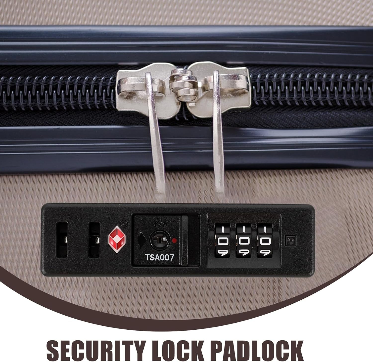 Travel Locks TSA Approved Luggage Locks, 3 Digits Password Code Combination Lock, Customs Code Travel Built in Sunk Backpack Baggage Replacement Accessories