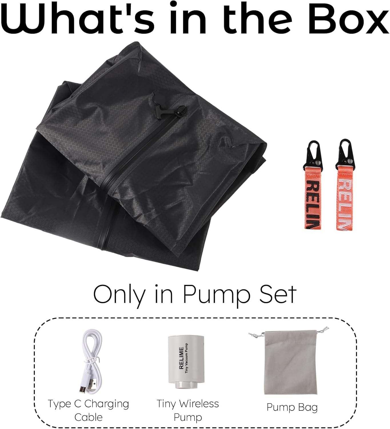 Vacuum Bags for Travel Luggage with Wireless Pump, Revolutionary Reusable Compression Bags for Carry on Suitcases and Backpack, Vacuum Seal Packing Cube for Cloth Packing (2PC + PUMP)