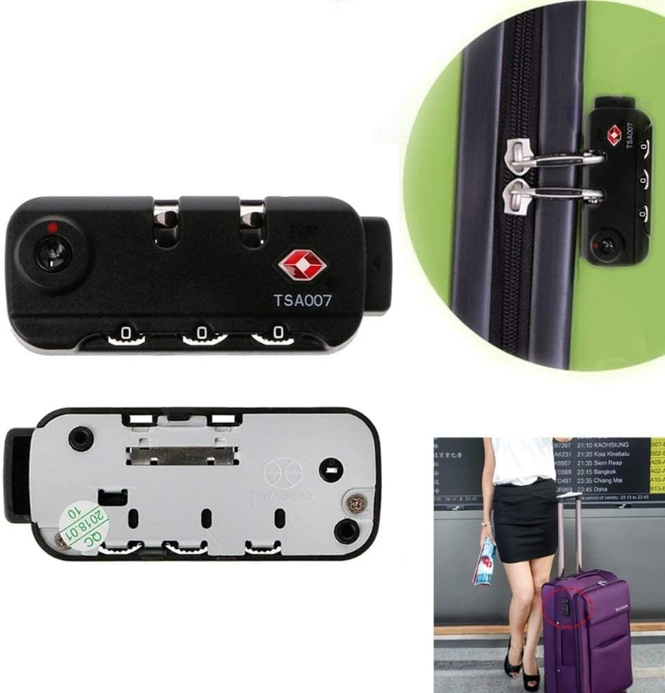 5Pcs Original American TSA007 Password Lock Zipper Suitcase Bag Fixed Customs Lock Luggage Cases Trunk